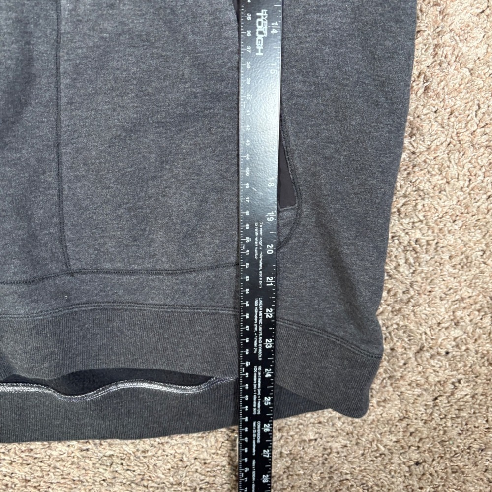 Lululemon Avenue Pullover Funnel Neck Hoodie Gray Heather Thumbholes - Picture 4 of 7